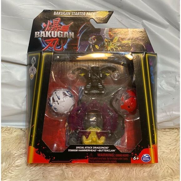 BAKUGAN Starter Pack Special Attack Dragonoid Titanium Hammerhead Butterclaw - Picture 4 of 4